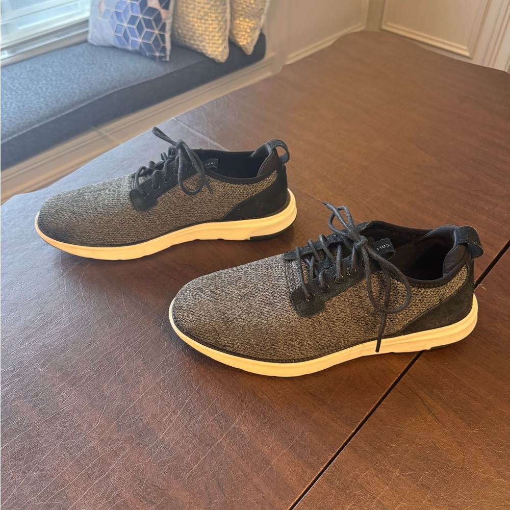 Cole Haan Men’s Grand Atlantic Knit Oxford in Black and Dark Pavement